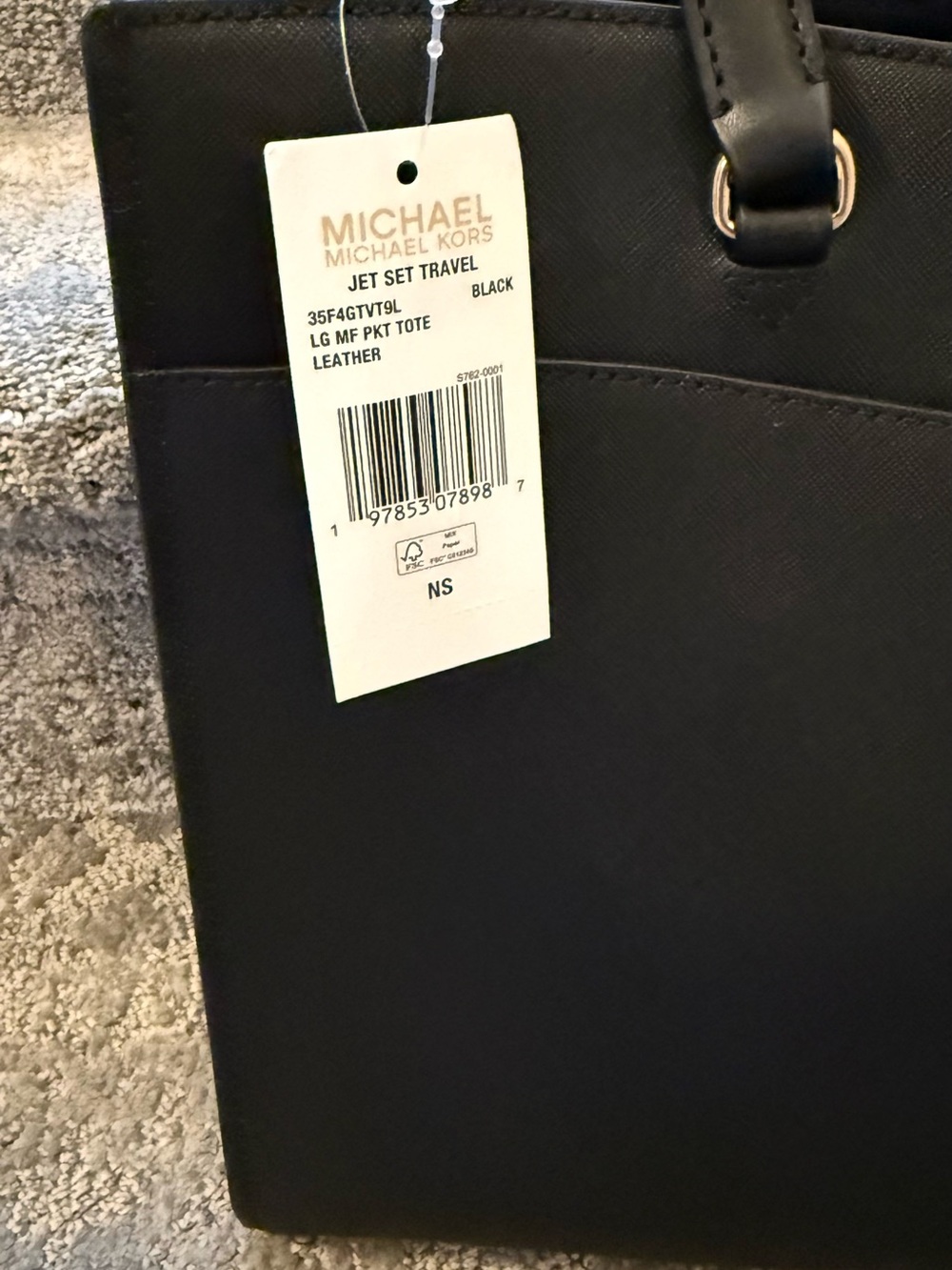 Michael Kors Jet Set Travel Large Saffiano Leather Pocket Tote Bag - Picture 4 of 9